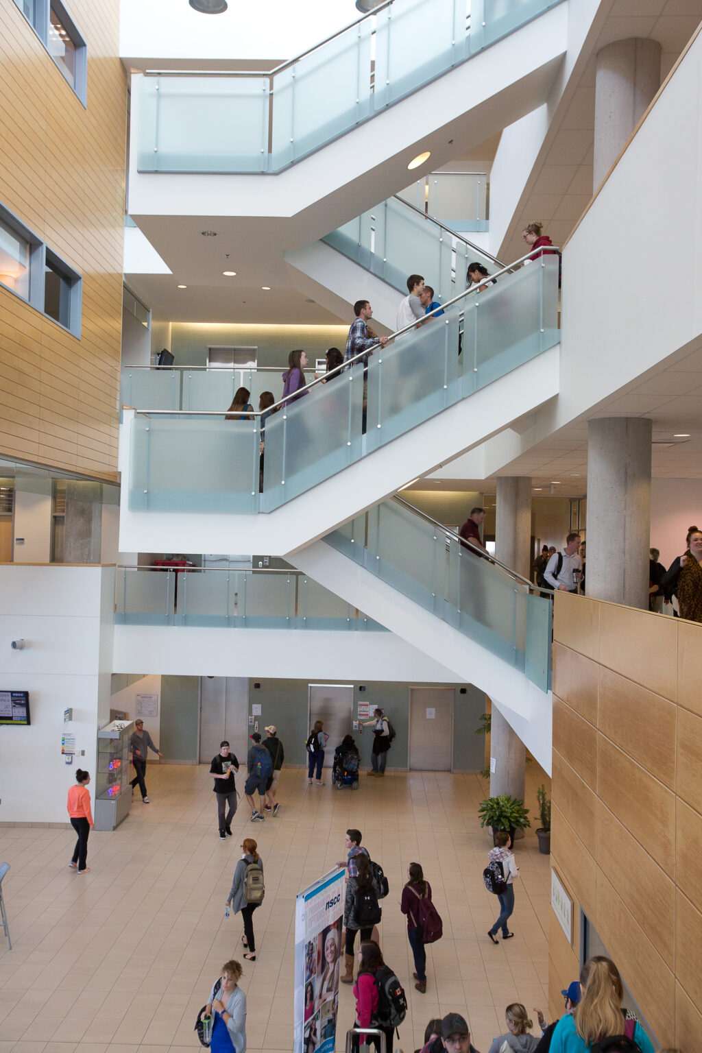 DARTMOUTH, NS - SEPTEMBER 17, 2014 - NSCC - Students in between classes.